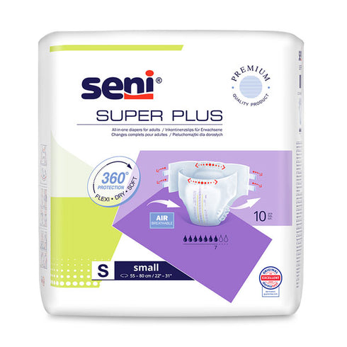 Scutece adulti SENI SUPER PLUS Small Air, 7 picaturi, 10 bucati