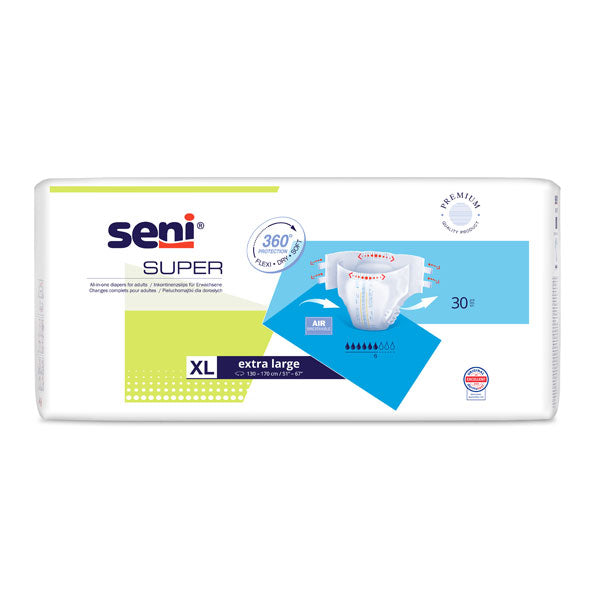 Scutece adulti SENI SUPER Extra Large, 6 picaturi, 30 bucati