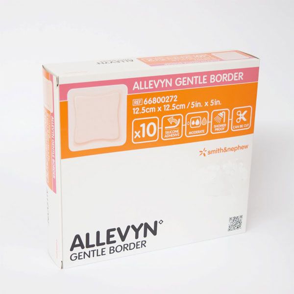 Pansament ALLEVYN Gentle Border 12,5 x12,5 cm | Alexa Medical