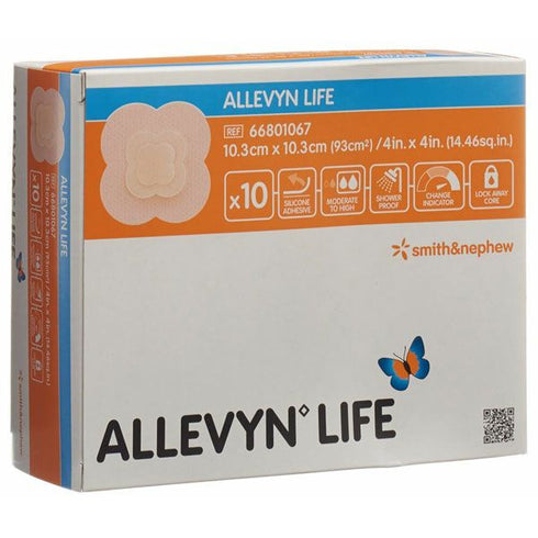 Pansament absorbant ALLEVYN Life, 10.3 cm X 10.3 cm, 10 buc.