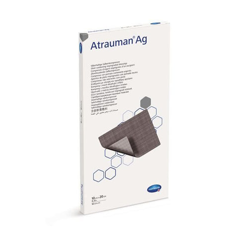 Pansamente impregnate cu unguent neutru si argint ATRAUMAN Ag 10 x 20 cm, cutie 10 buc.