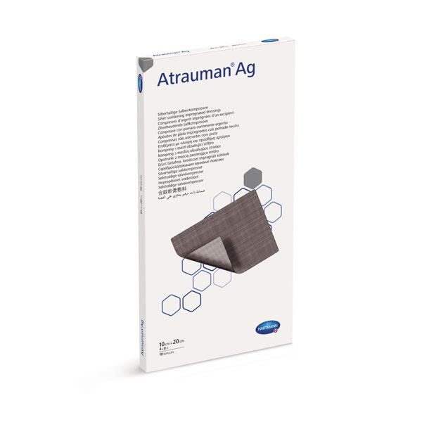 Pansamente impregnate cu unguent neutru si argint ATRAUMAN Ag 10 x 20 cm, cutie 10 buc.
