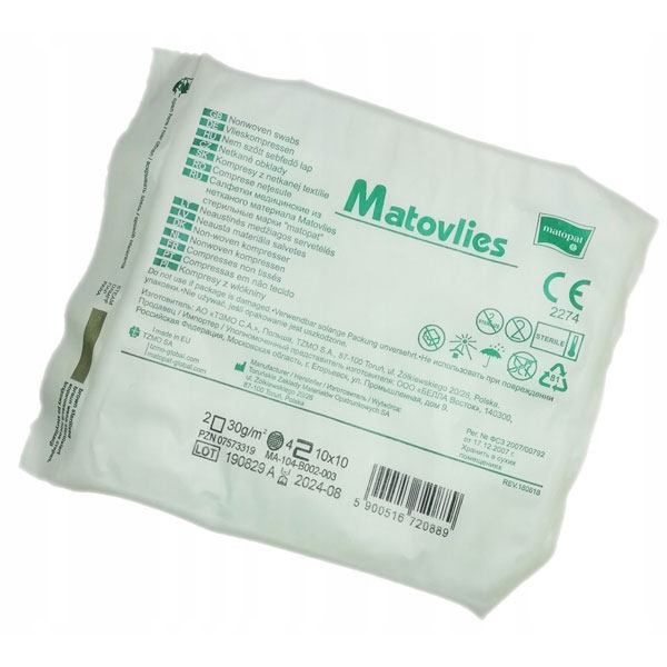 Comprese sterile din netesut MATOVLIES, 5 sau 10 buc.