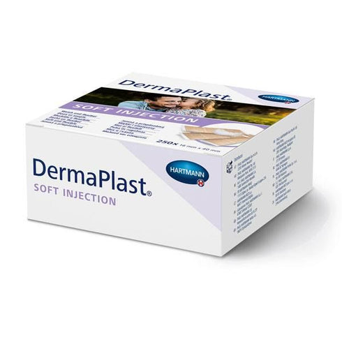 Plasturi dreptunghiulari DERMAPLAST soft injection, 1.6 cm x 4 cm, 250 buc.