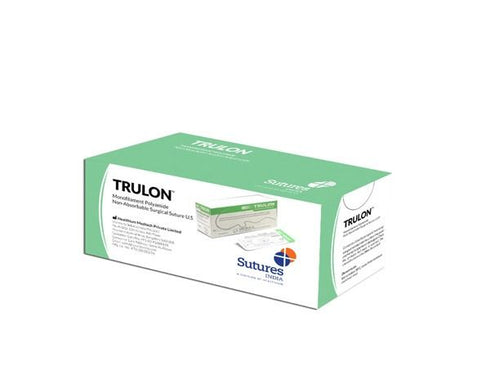 Fire sutura neresorbabile Nylon TRULON cu ac, 12 buc.
