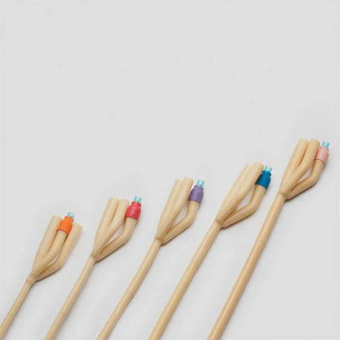 Sonde Foley cu trei cai, cu valva de plastic si balon, sterile, 10 buc.