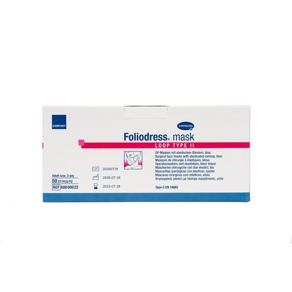 Masca chirurgicala Foliodress Mask Loop Type II, 50 buc.