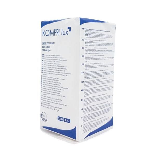 Comprese din tifon, nesterile, KOMPRI lux, 5 cm X 5 cm, 100 buc., 8 pliuri