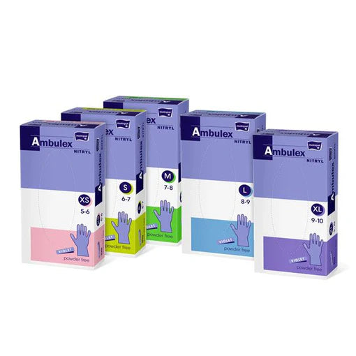 Manusi examinare nitril nepudrate violet AMBULEX