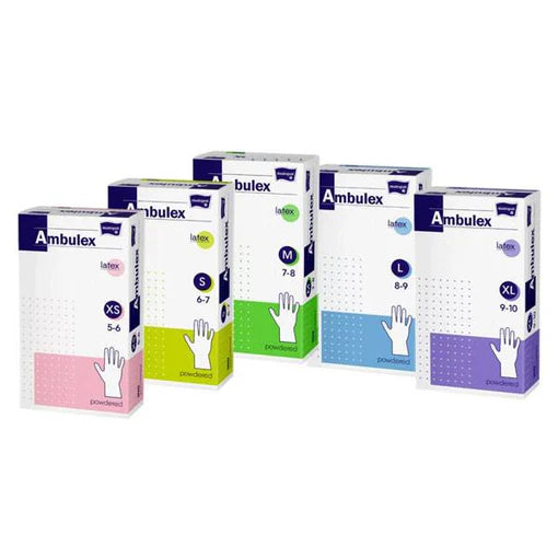 Manusi examinare latex pudrate AMBULEX