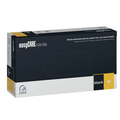 Manusi de examinare nitril nepudrate - negre, easyCARE