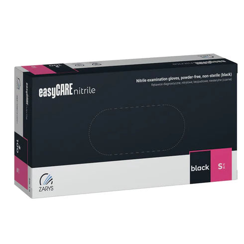 Manusi de examinare nitril nepudrate - negre, easyCARE
