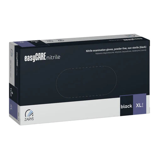 Manusi de examinare nitril nepudrate - negre, easyCARE