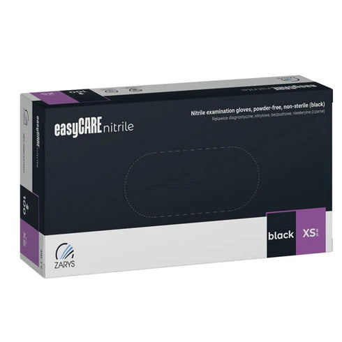 Manusi de examinare nitril nepudrate - negre, easyCARE
