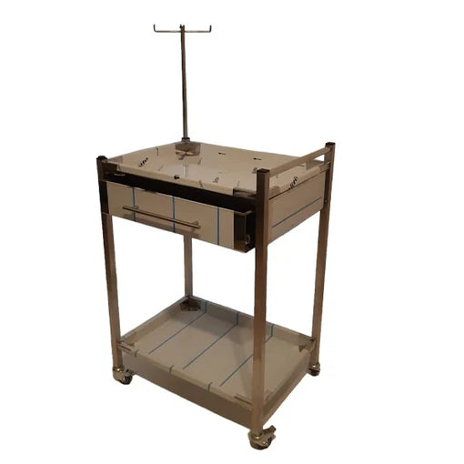 Masa EKG, din inox, cu sertar