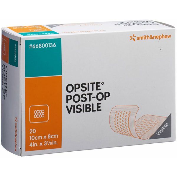 Pansament steril postoperator Opsite Post-Op Visible, 10 cm x 8 cm, 20 buc.