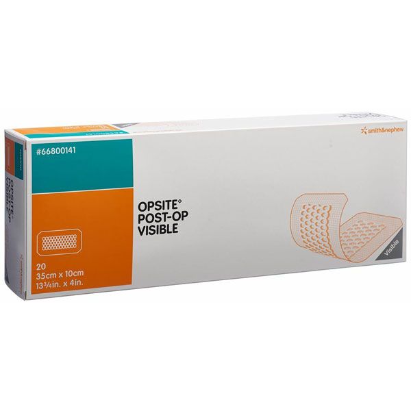 Pansament steril postoperator Opsite Post-Op Visible, 35 cm x 10 cm, 20 buc.