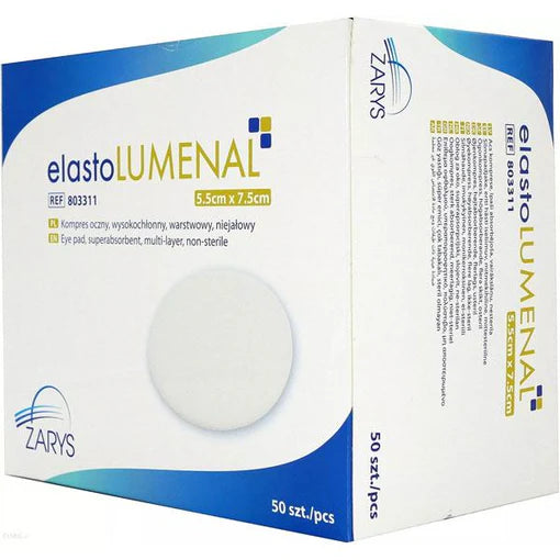 Pansament ochi nesteril elastoLUMENAL, 5,5 cm x 7,5 cm, 50 buc.