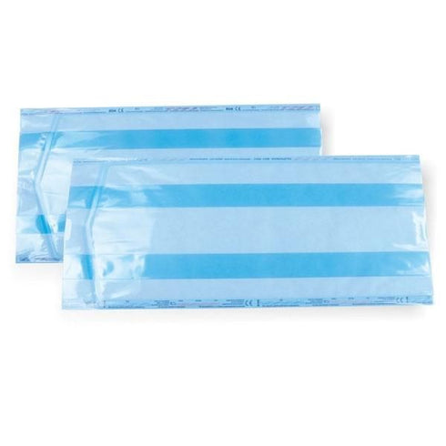 Pungi sterilizare autoadezive pentru autoclav, cu pliu, 200x400x50 mm, 100 buc.