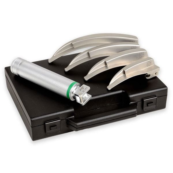 Set laringoscop Gima Green FO, xenon/halogen