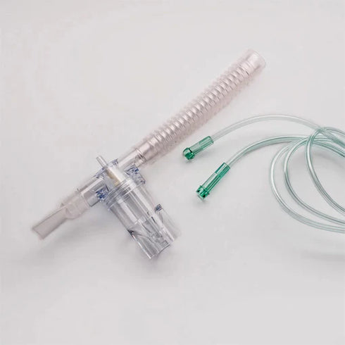 Kit aerosoli cu piesa bucala in forma de T, furtun 2,1 m tub extensie si pahar de nebulizare