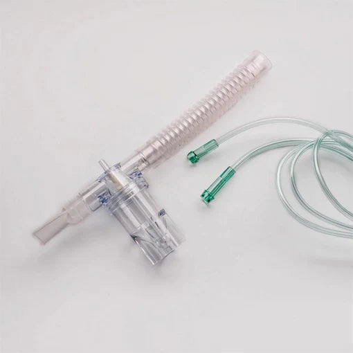 Kit aerosoli cu piesa bucala in forma de T, furtun 2,1 m tub extensie si pahar de nebulizare